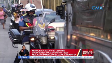 MMDA, nagsagawa ng clearing operations sa Old Antipolo Street; Mga nakahambalang sa daan, kinumpiska | UB