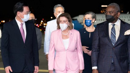 US House Speaker Nancy Pelosi arrives in Taiwan as Beijing announces live-fire military drills