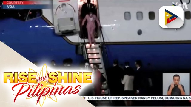 US House Speaker Nancy Pelosi, dumating na sa Taiwan