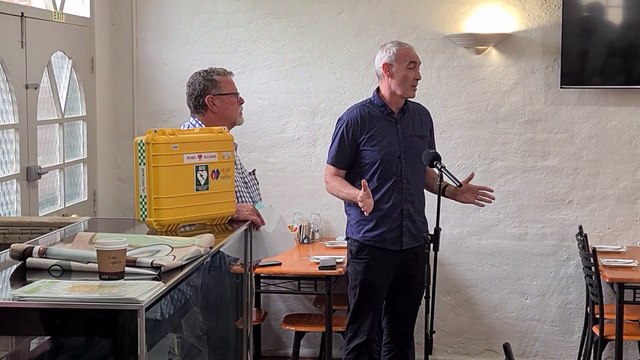 Greg Page talks of his cardiac arrest at the unveiling of Gulgong's first 24 hour AED