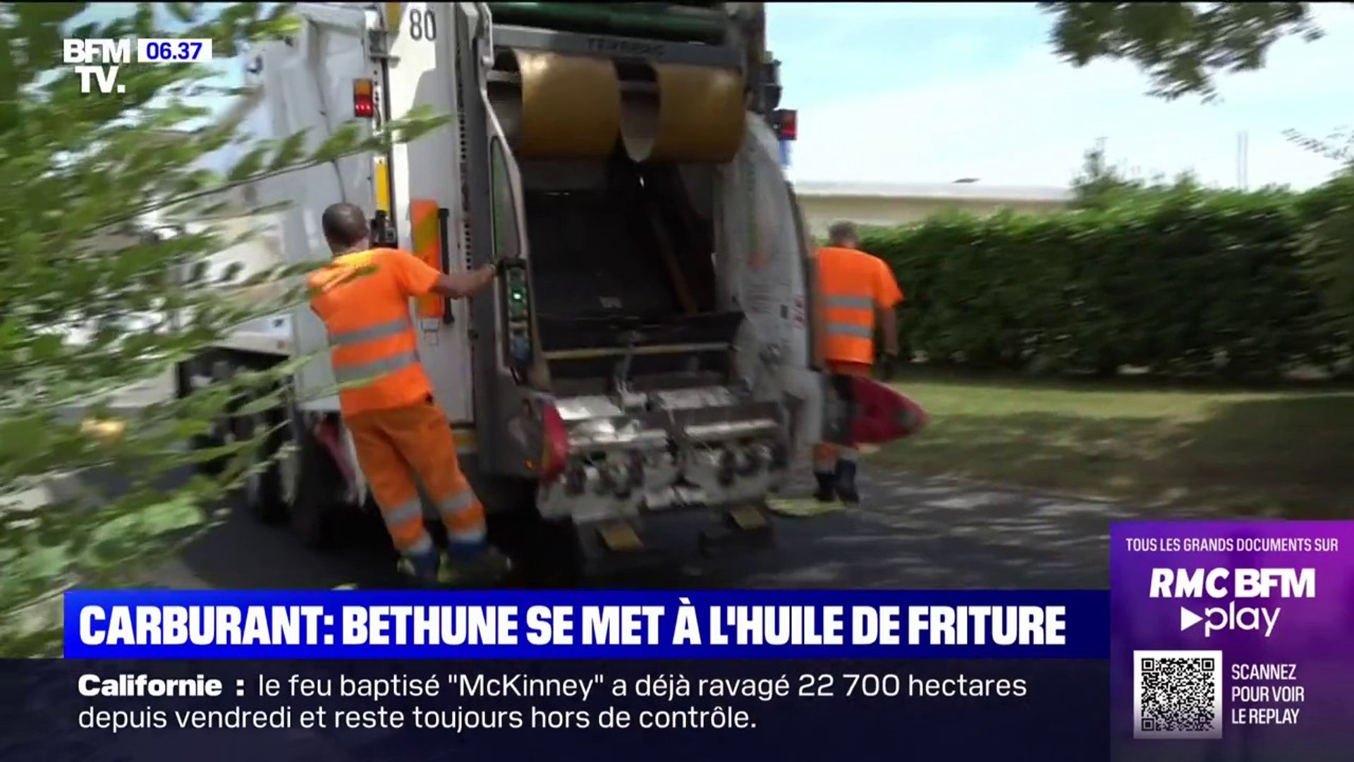À Béthune, deux camions-poubelles roulent à l'huile de friture - Vidéo  Dailymotion