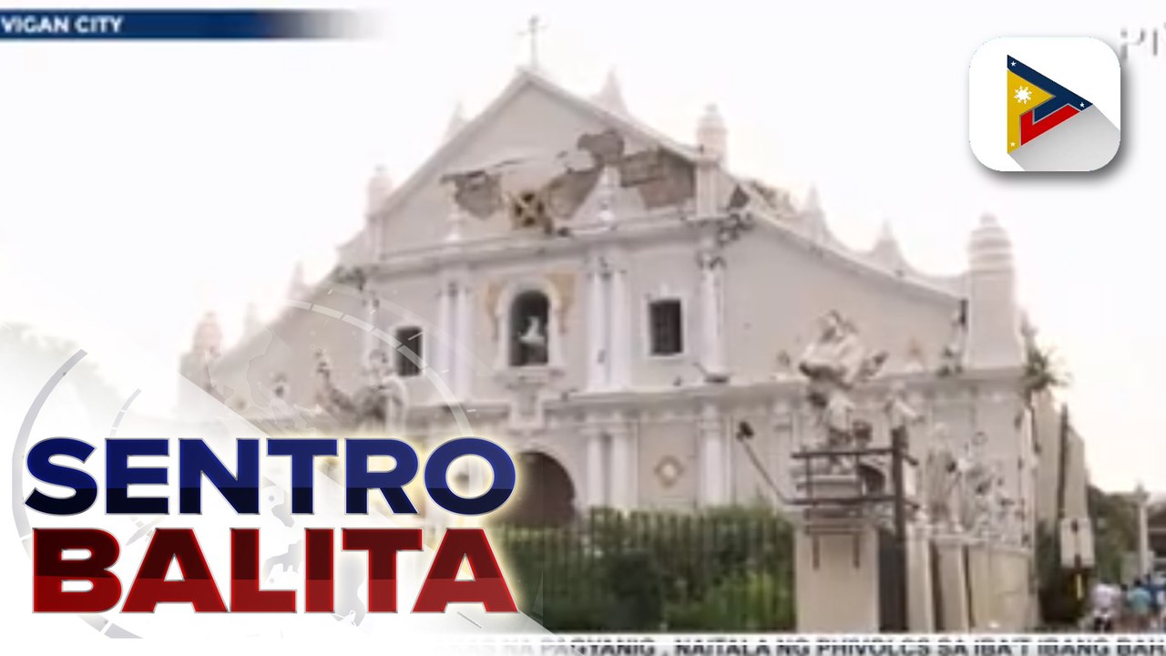 Vigan Cathedral at Vigan City Bell tower, kabil...