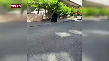 Çocuğunun beline ip bağlayıp gezdirdi