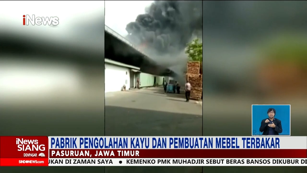 Pabrik Pengolahan Kayu & Mebel di Jalan Raya Pantura, Kab. Pasuruan, Jatim, Terbakar #iNewsSiang 03/08