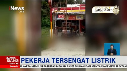Empat Pekerja Jatuh Terpental Usai Tersengat Listrik Papan Minimarket di Banjarnegara #iNewsSiang 03/08