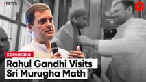 Congress Leader Rahul Gandhi Visits Sri Murugha Math In Chitradurga, Karnataka