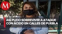 ¡Ni una más! Andrea pide justicia y alto a la violencia tras ser atacada con ácido en Puebla