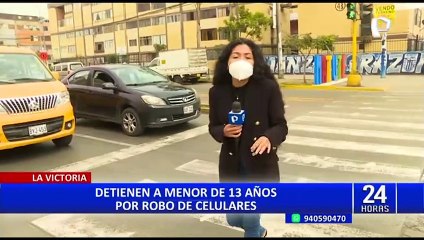 La Victoria: detienen por segunda vez a menor de 13 años que arrebataba celulares a conductores