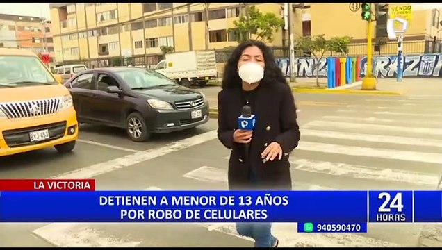La Victoria: detienen por segunda vez a menor de 13 años que arrebataba celulares a conductores