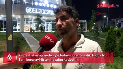 Hastanede tedavi gören Tuğba Nur bebek, koronavirüsten hayatını kaybetti