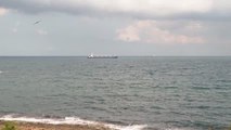 (Dron) Ukrayna'dan yola çıkan mısır yüklü gemi İstanbul Boğazı'ndan geçti