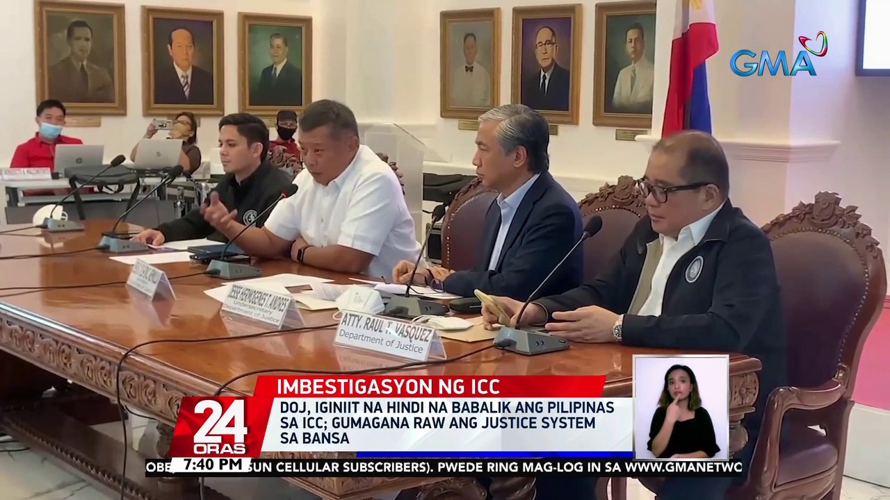 DOJ, iginiit na hindi na babalik ang Pilipinas sa ICC; gumagana raw ang justice system sa bansa | 24 Oras