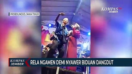 Seorang Kakek Nekat Ngamen, Hasilnya Buat Nyawer Biduan Dangdut