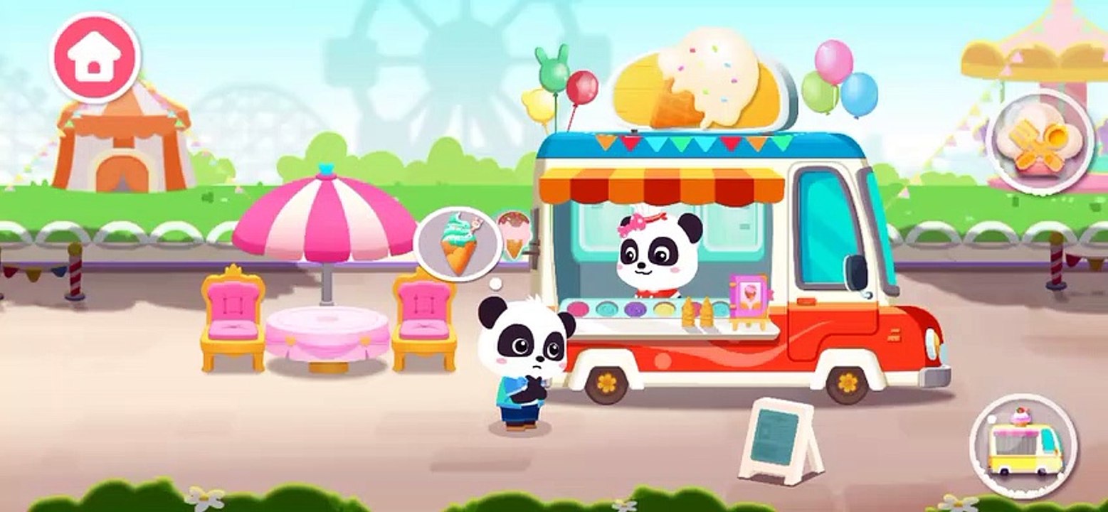 Baby panda Ice-cream Track  kids Animation chaneal  Baby panda animation video for kids  (5)