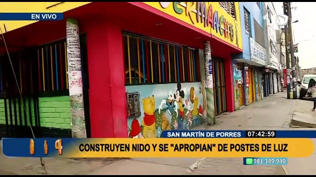 ¡Insólito! SMP: En varias viviendas se apoderan de postes de alumbrado público