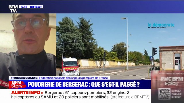 Bergerac: Il n'y a pas de retombées de fumées sur la zone avec la nécessité de confiner la population à ce stade , selon les pompiers