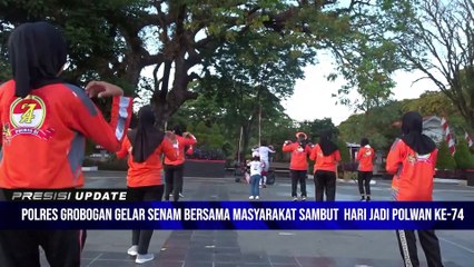 POLRES GROBOGAN GELAR SENAM BERSAMA MASYARAKAT SAMBUT  HARI JADI POLWAN KE-74