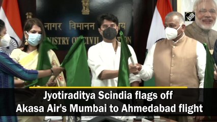 Jyotiraditya Scindia flags off Akasa Air's first flight