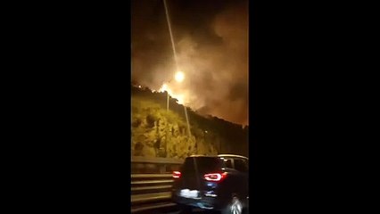 Incendi a Bagheria, il video dell'inferno di fuoco su Monte Giancaldo