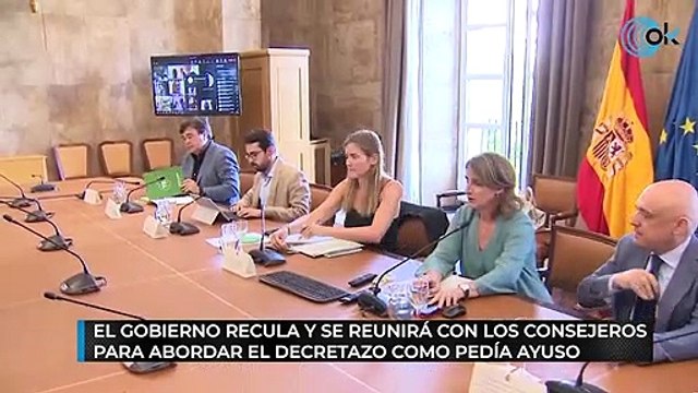 El Gobierno recula y se reunirá mañana con los consejeros para abordar el decretazo como pedía Ayuso