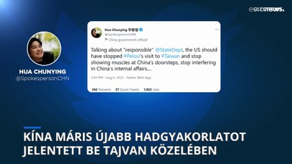 Kína újabb hadgyakorlatot jelentett be Tajvan közelében