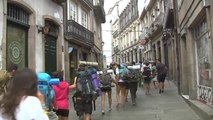 Avalancha de peregrinos en Santiago de Compostela