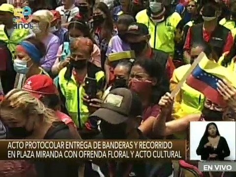 Homenaje al Generalísimo Francisco de Miranda en el Día de la Bandera a 216 años de la primera izada