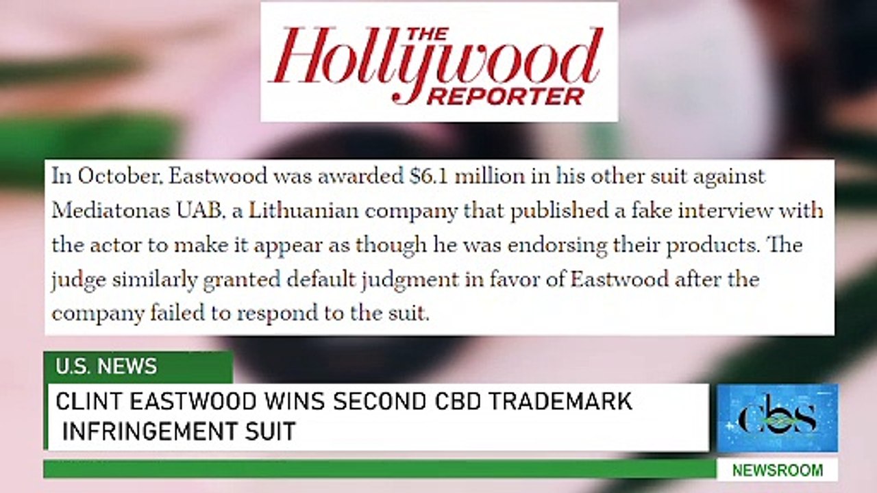 Clint Eastwood Wins Second CBD Trademark Infringement Suit
