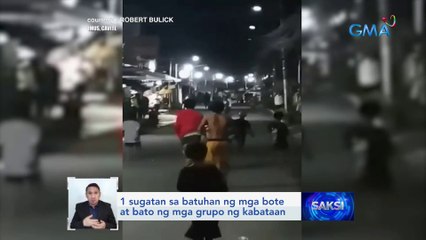 1 sugatan sa batuhan ng mga bote at bato ng mga grupo ng kabataan | Saksi