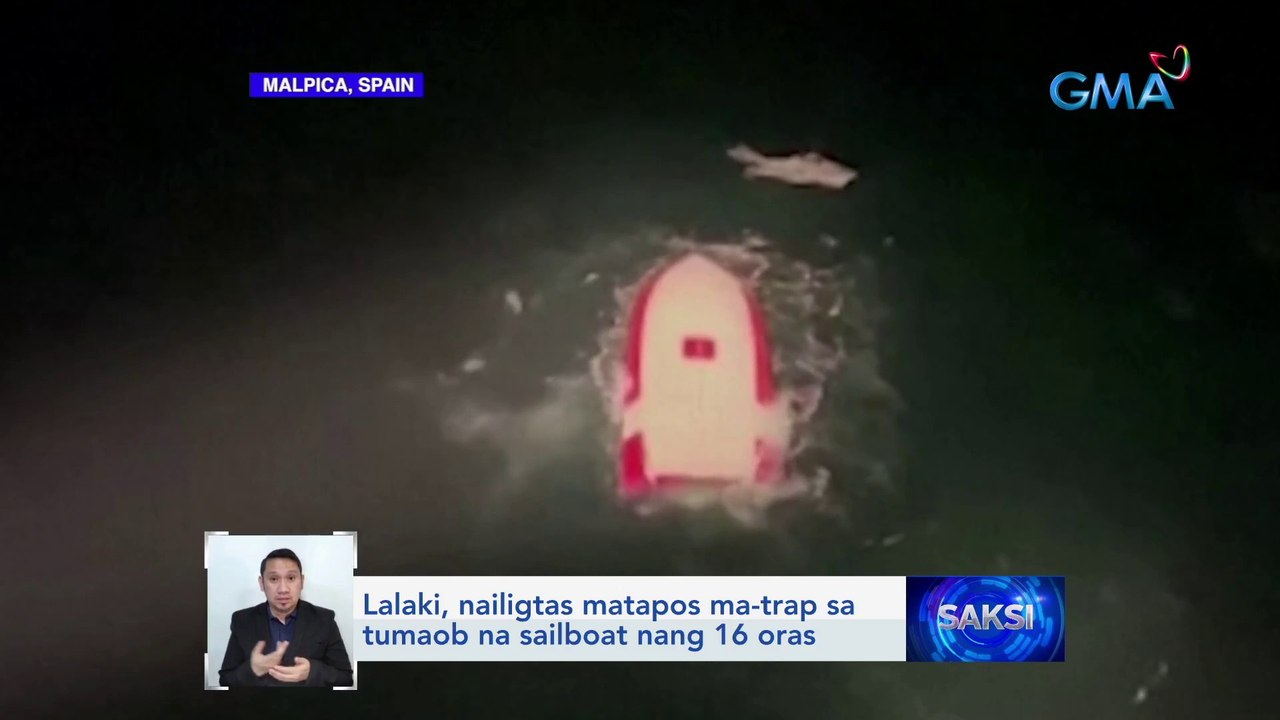 Lalaki, nailigtas matapos ma-trap sa tumaob na sailboat nang 16 oras | Saksi