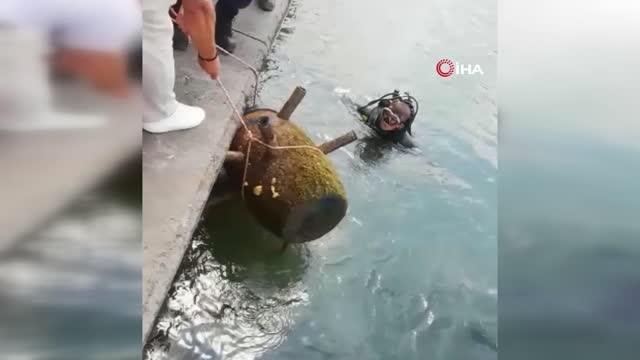 İstinye'de denizde şüpheli cisim paniği: Mayın sanıldı, tonoz çıktı