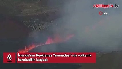 İzlanda'da volkanik hareketlilik! Magma yeryüzüne çıktı