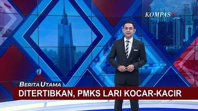 PMKS Lari Kocar-kacir saat Terjaring Razia di Jakarta, 5 Orang Berhasil Diamankan