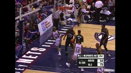Stephon Marbury Over-The-Head Alley Oop Slam vs MIN