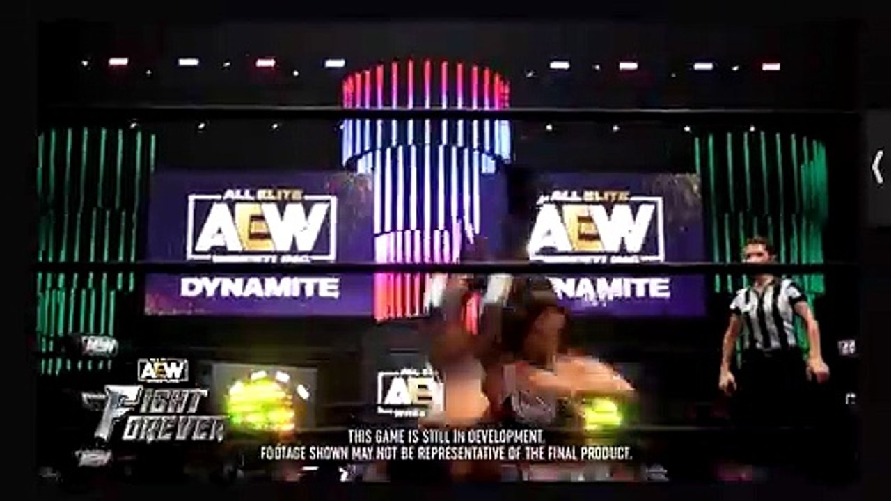 AEW FIGHT FOEREVER VIDEO GAME TRAILER WITH GAMEPLAY - ADAM COLE VS BRITT BAKER