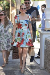 Jennifer Lopez Wore the Dreamiest Floral Sundress While Lunching in Capri