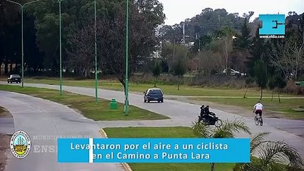 Levantaron por el aire a un ciclista en el Camino a Punta Lara