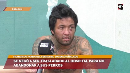 Se negó a ser trasladado al hospital para no abandonar a sus perros