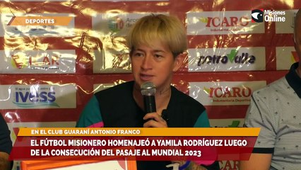 El fútbol misionero homenajeó a Yamila Rodríguez luego de la consecución del pasaje al Mundial 2023
