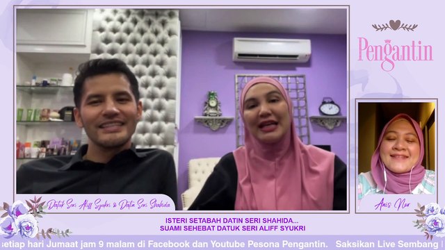 Isteri Setabah Datin Seri Nur Shahida.Suami Sehebat Datuk Seri Aliff Syukri