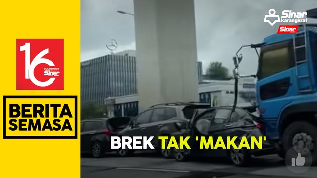 Pemandu lori rempuh lapan kenderaan ditahan