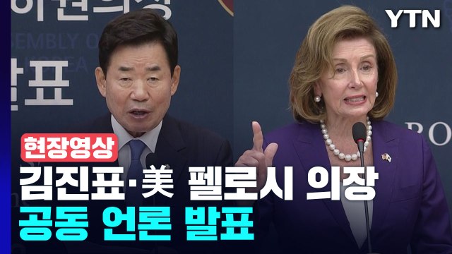 [현장영상+] 김진표·펠로시 회담... 동맹 70주년 기념 결의안 채택 검토 / YTN