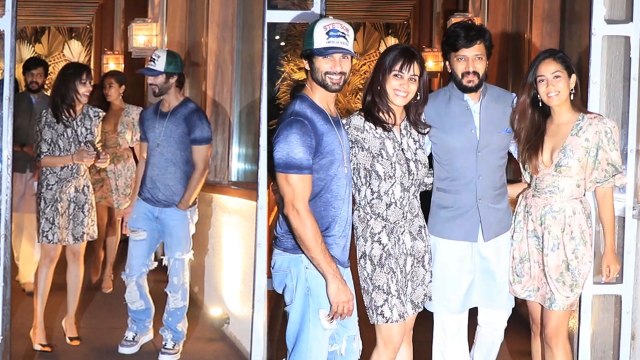 Riteish Deshmukh-Genelia Deshmukh and Shahid Kapoor Mira Rajput Spotted together at Bestian worli