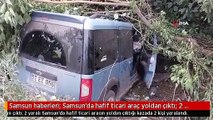 Samsun haberleri: Samsun'da hafif ticari araç yoldan çıktı: 2 yaralı