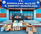 Zonguldak haberleri: Zonguldak'taki bir depodan 188 bin adet içi dolu makaron çıktı