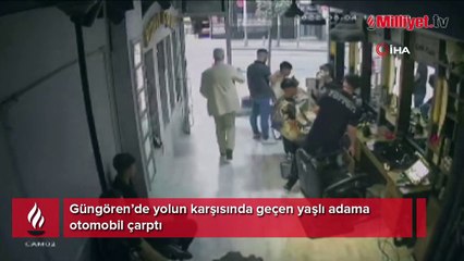 Güngören’de yolun karşısında geçen yaşlı adama otomobil çarptı