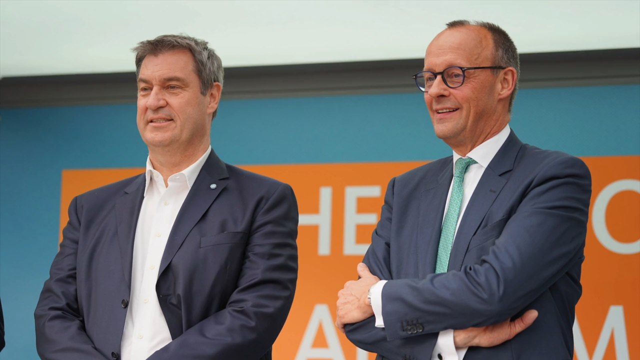 Laufzeitverlängerung? söder und merz besuchen atomkraftwerk isar 2