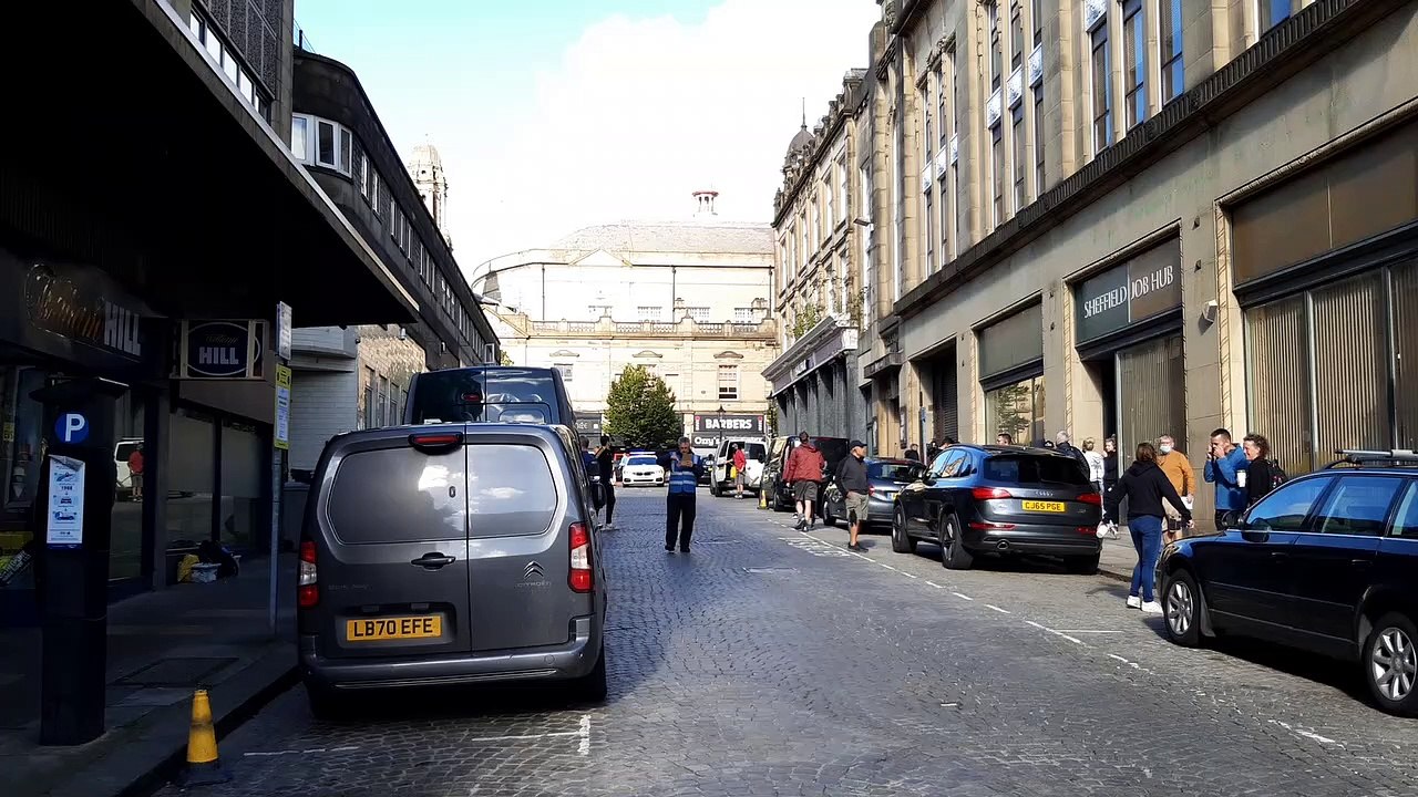 Video of film crew for Full Monty 2 in Halifax