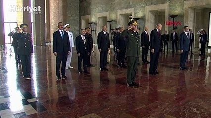 Cumhurbaşkanı Erdoğan ve YAŞ üyeleri Anıtkabir'de