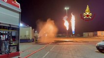 Trieste, intervento dei vigili del fuoco per fuga di gas al porto